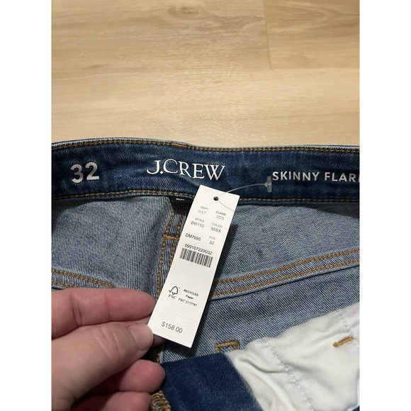 NWT J.Crew Jeans‎ Women's 32 Blue Skinny Flare Stretch - Picture 6 of 10